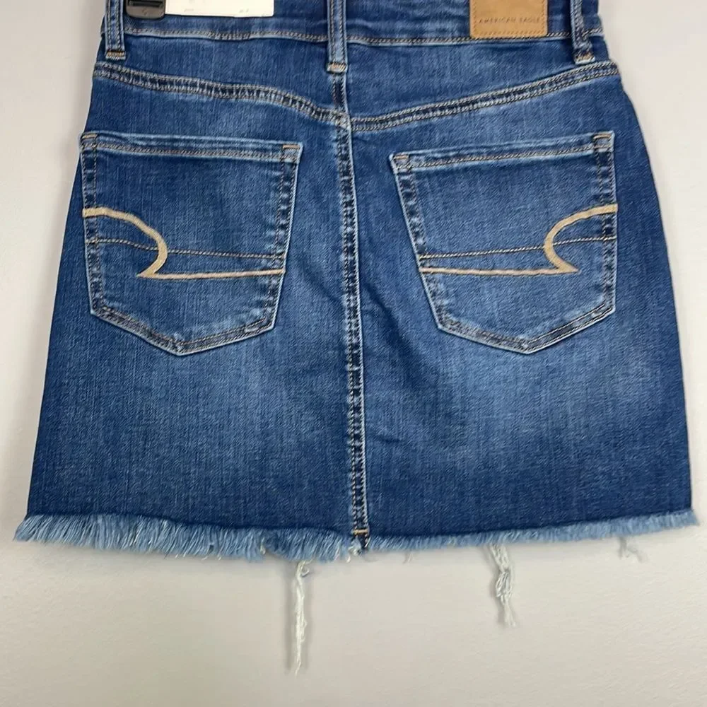 American Eagle Hi Rise Denim Mini Skirt. Size 2. New with Tags.
